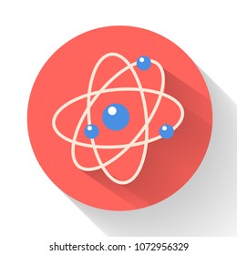Atom icon. Science and physics icon. Vector illustration