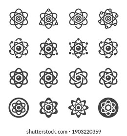 atom icon set,vector and illustration