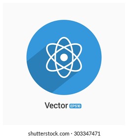 atom icon - Shadow Pictogram Vector illustration