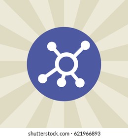 atom icon. sign design. background