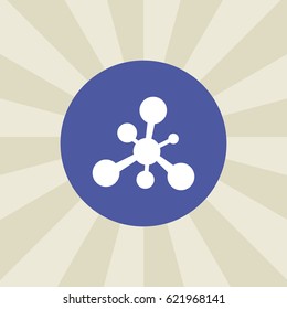 atom icon. sign design. background