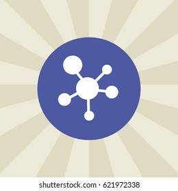 atom icon. sign design. background