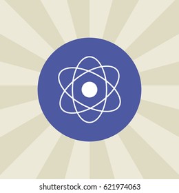 atom icon. sign design. background