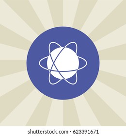 atom icon. sign design. background