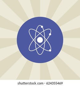atom icon. sign design. background