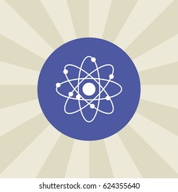 atom icon. sign design. background
