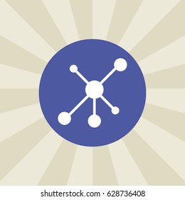 atom icon. sign design. background