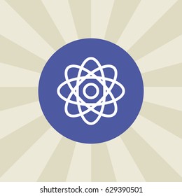 atom icon. sign design. background