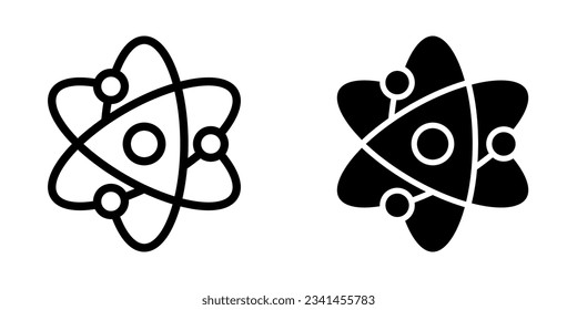 Icono de átomo. inicio de sesión para concepto móvil y diseño web. ilustración vectorial