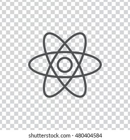 Atom icon. Atom sign. Molecule icon. Molecule sign.