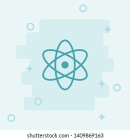 Atom Icon. Simple icon, blue colored icon illustration. - Vector