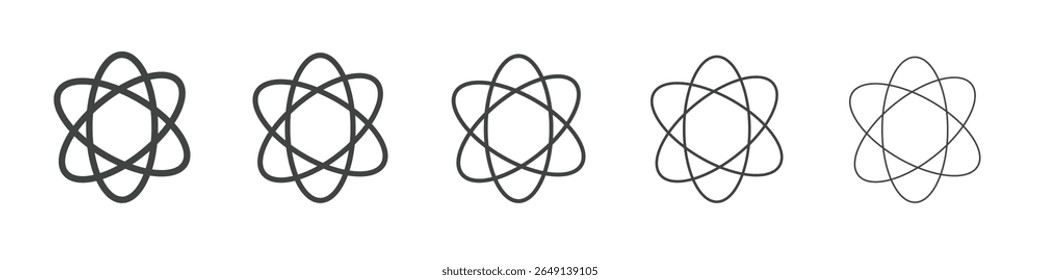 Ícone de átomo ilustração simples logotipo arte