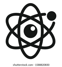 Atom icon. Simple illustration of atom vector icon for web design isolated on white background