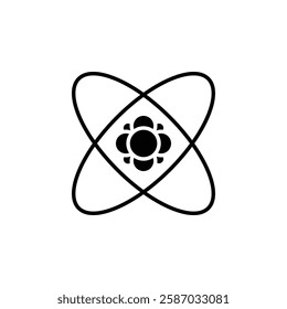 atom icon Simple thin line logo