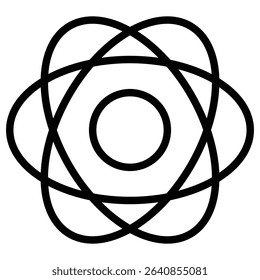 atom icon Simple thin line stroke