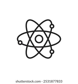 Atom icon Simple thin outline