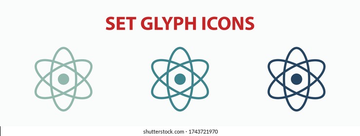 atom icon stock vector illustration flat design.