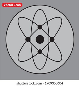 Atom Icon Stock Vektorgrafik flach Design. eps10