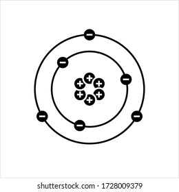 Atom Icon, Atom Structure Icon Vector Art Illustration
