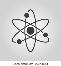 The atom icon. Atom symbol. Flat Vector illustration