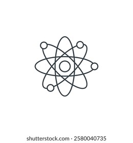 Atom icon symbol vector illustration isolated on white background