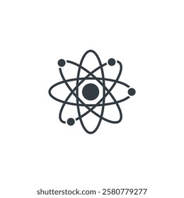 Atom icon symbol vector illustration isolated on white background