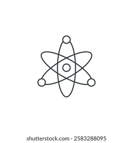 Atom icon symbol vector illustration isolated on white background