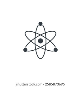 Atom icon symbol vector illustration isolated on white background