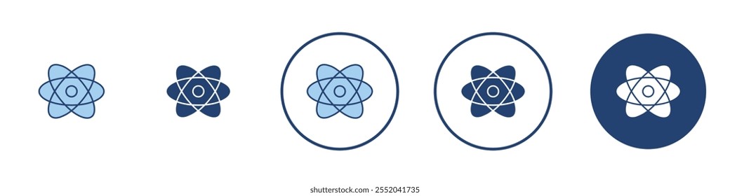 Ícone Atom Linha fina isolada