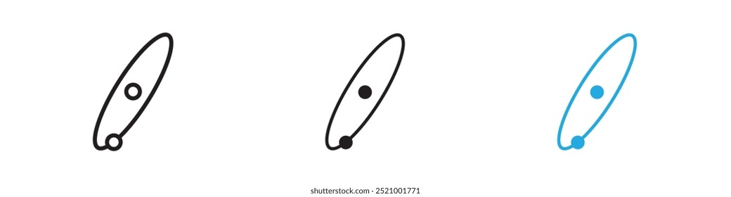 Atom Icon thin line illustration
