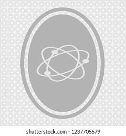 Atom Icon in trendy flat style isolated on grey background. Atom symbol for your web site design, logo, app, UI. Vector illustration, EPS10.