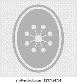 Atom Icon in trendy flat style isolated on grey background. Atom symbol for your web site design, logo, app, UI. Vector illustration, EPS10.