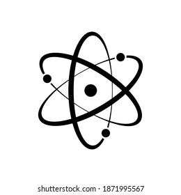 Atom icon in trendy flat style on white background.