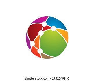 Atom Icon im trendigen, flachen Stil einzeln auf grauem Hintergrund. Ein Symbol für Ihre Website-Design, Logo, App, Benutzeroberfläche. Vektorgrafik