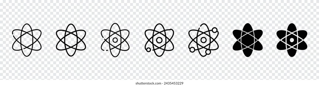 atom icon, Atom Icon in trendy flat style, Atom icon vector, atom symbols. Molecule Icon