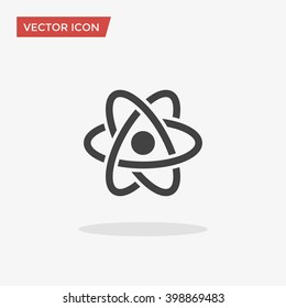 Atom Icon in trendy flat style isolated on grey background. Atom symbol for your web site design, logo, app, UI. Vector illustration, EPS10. - Shutterstock ID 398869483