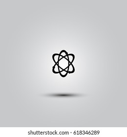 Atom Icon in trendy flat style isolated on white background. Atom symbol for your web site design, logo, app, UI.