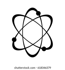 Atom Icon in trendy flat style isolated on white background. Atom symbol for your web site design, logo, app, UI.