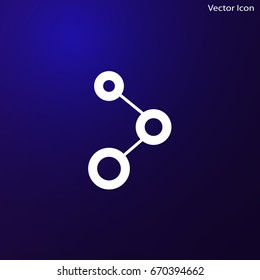 Atom Icon in trendy flat style