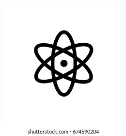 Atom icon in trendy flat style isolated on background. Atom icon page symbol for your web site design Atom icon logo, app, UI. Atom icon Vector illustration, EPS10.