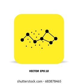 Atom Icon in trendy flat style isolated on grey background. Atom symbol for your web site design, logo, app, UI. Vector illustration