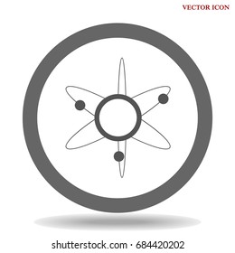 Atom Icon in trendy flat style