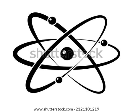 Atom icon in trendy flat style. Atom symbol for your web site design, logo, app, UI. Vector illustration, EPS10