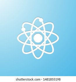 Atom Icon In Trendy Style Isolated Background