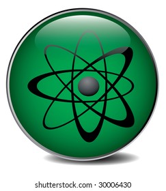 Atom icon. Vector