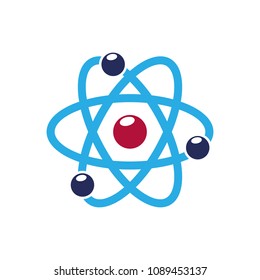 Atom icon vector , atatom icon, atom vector symbol, chemistry & science researchom symbols.