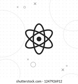 Atom icon, vector best flat icon on texture background , EPS 10