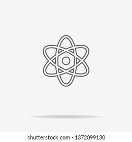 Atom icon. Vector concept illustration for design.