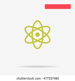 Atom icon. Vector concept illustration for design.