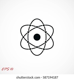 Atom icon, Vector EPS 10 illustration style